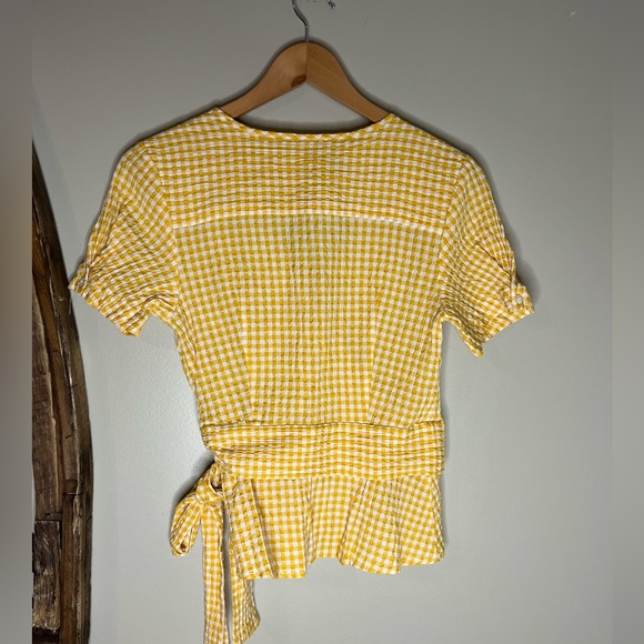 Max Studio Yellow Tie Blouse - Picture 2 of 3